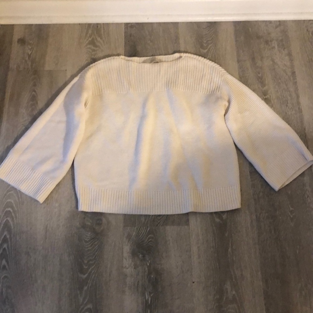 White boxy sweater
